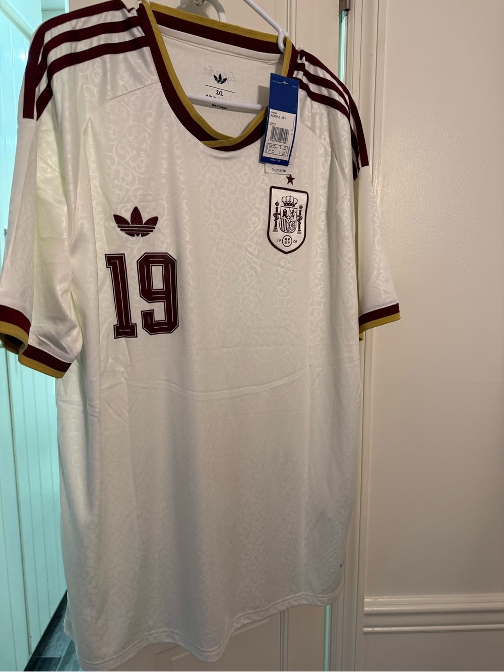 Adidas Spain Lamine Yamal 19 Home Jersey Men’s 2XL Euro 2024 New with Tags